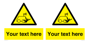 Custom warning run over by operator controlled machine